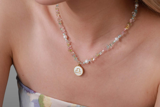 Libra Zodiac Sign Pendant Necklace-Birthday Gift