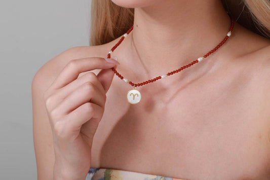 Aries Zodiac Sign Pendant Necklace