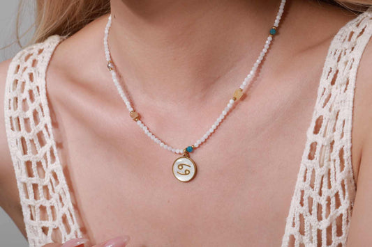 Cancer Zodiac Sign Pendant Necklace-Birthday Gift