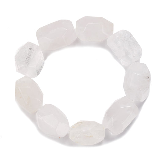 Soren clear quartz elastic bracelet