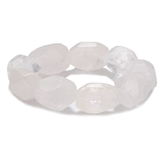 Soren clear quartz elastic bracelet