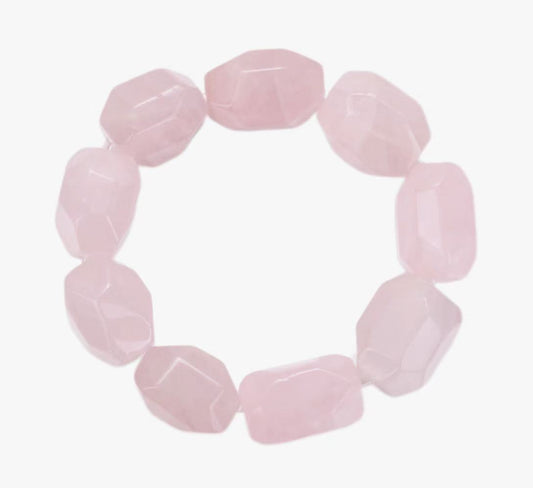 Mermaid rose quartz elastic bracelet