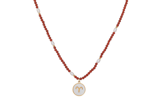 Aries Zodiac Sign Necklace Birthday Gift