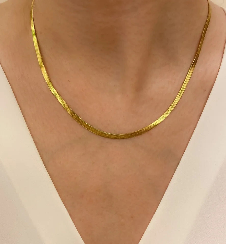 Snake Layering Gold Necklace