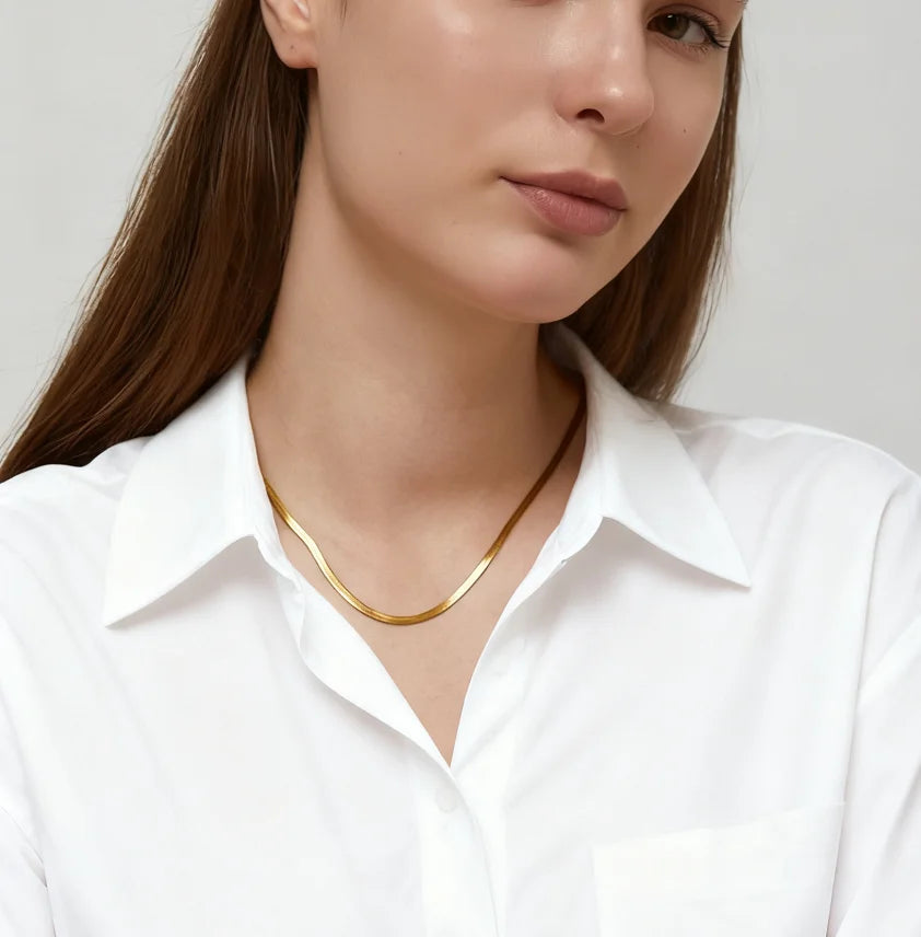Snake Layering Gold Necklace