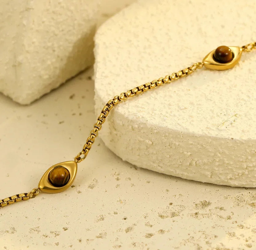Evil Eye Tiger Eye Necklace