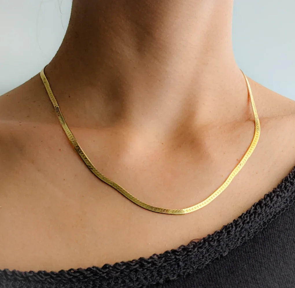 Snake Layering Gold Necklace