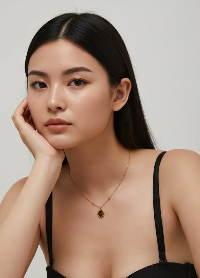 Fashion Gemstones Maillard Tiger’s Eye Pendant Necklace